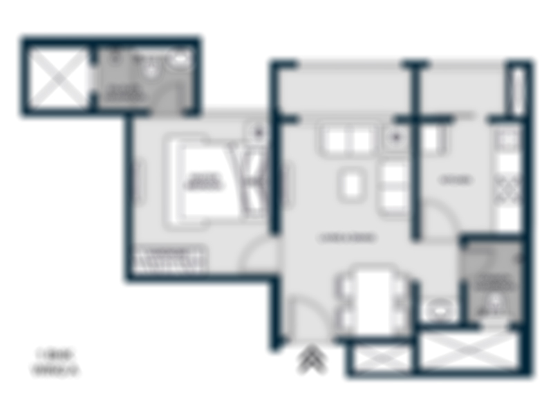 1BHK Floor Plan